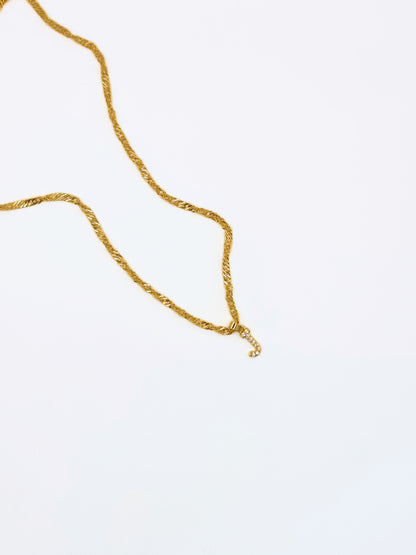 The Lottie 'J' Initial 18k Gold Plated Stainless Steel Pave Crystal Pendant Necklace