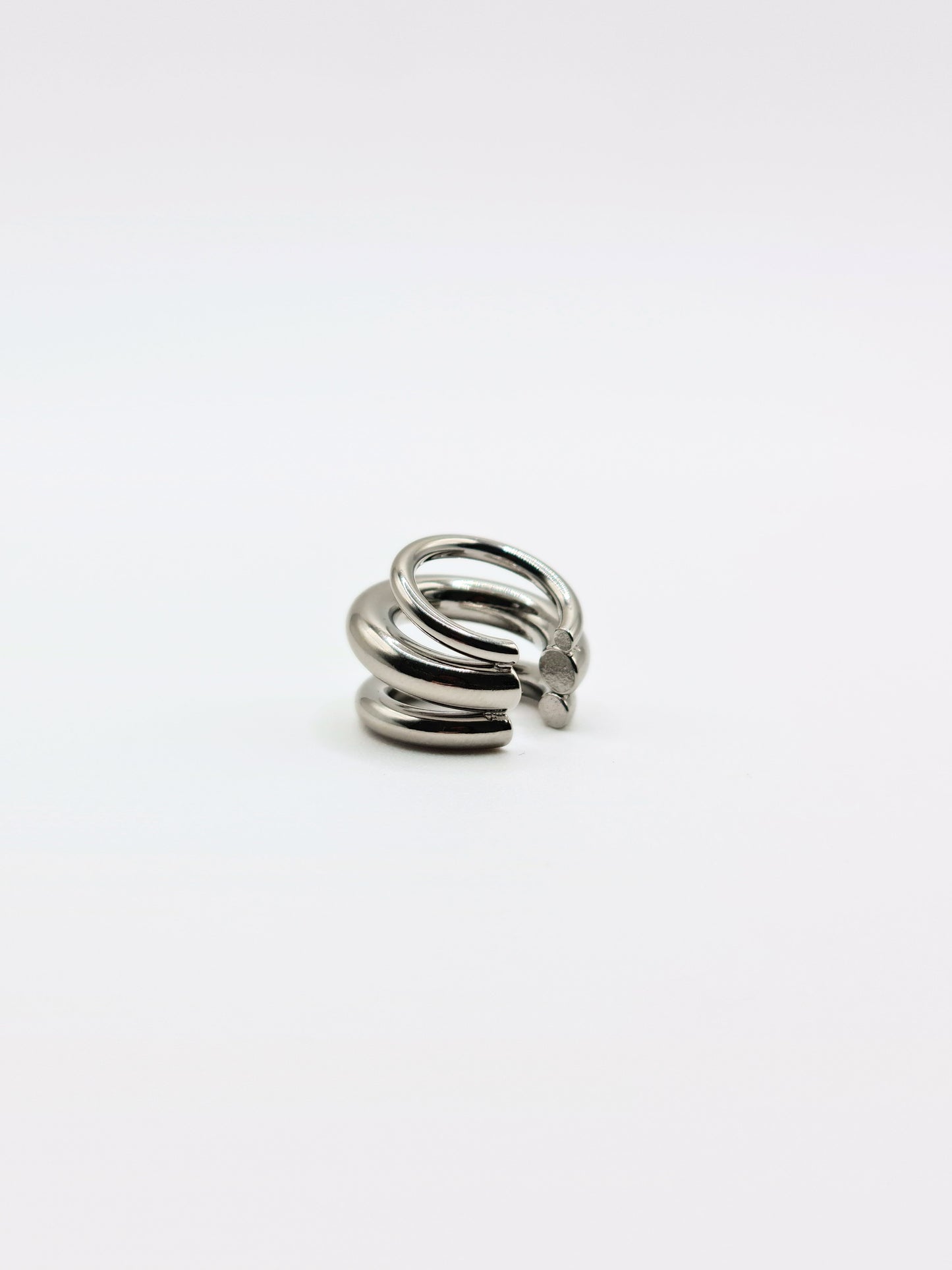 The Trident Silver Finish Tarnish-Free Triple Statement Ear Cuff