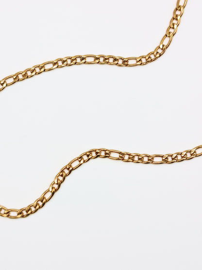 The Felix 18k Gold Plated Tarnish-Free Figaro Chain Necklace.