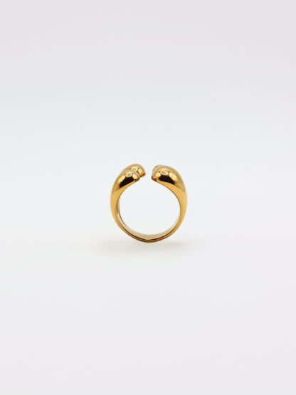 The Claw 18k Gold Plated Stainless Steel Open Band Ring