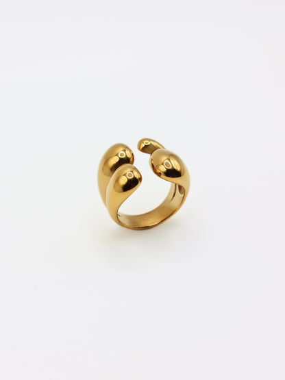 The Claw 18k Gold Plated Stainless Steel Open Band Ring