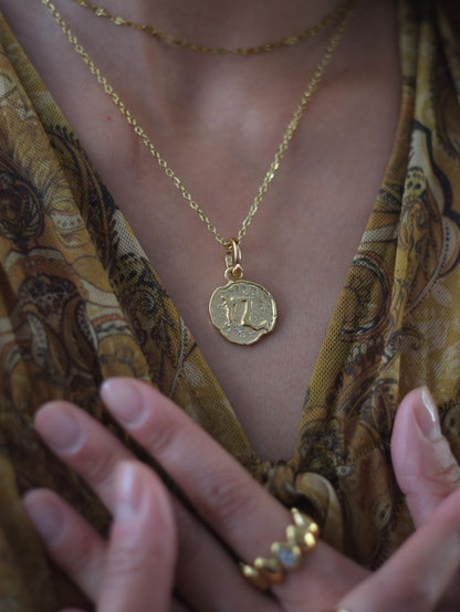 The Talisman Collection Sagittarius 18k Gold Plated Tarnish-Free Zodiac Pendant Necklace