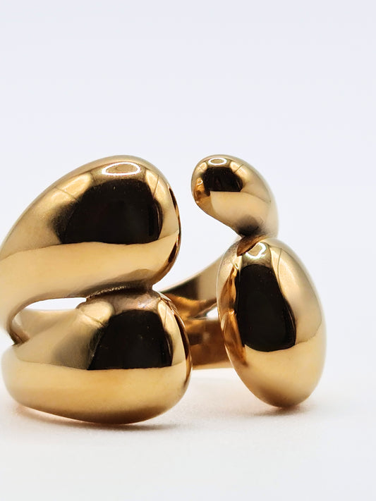 The Claw 18k Gold Plated Stainless Steel Open Band Ring