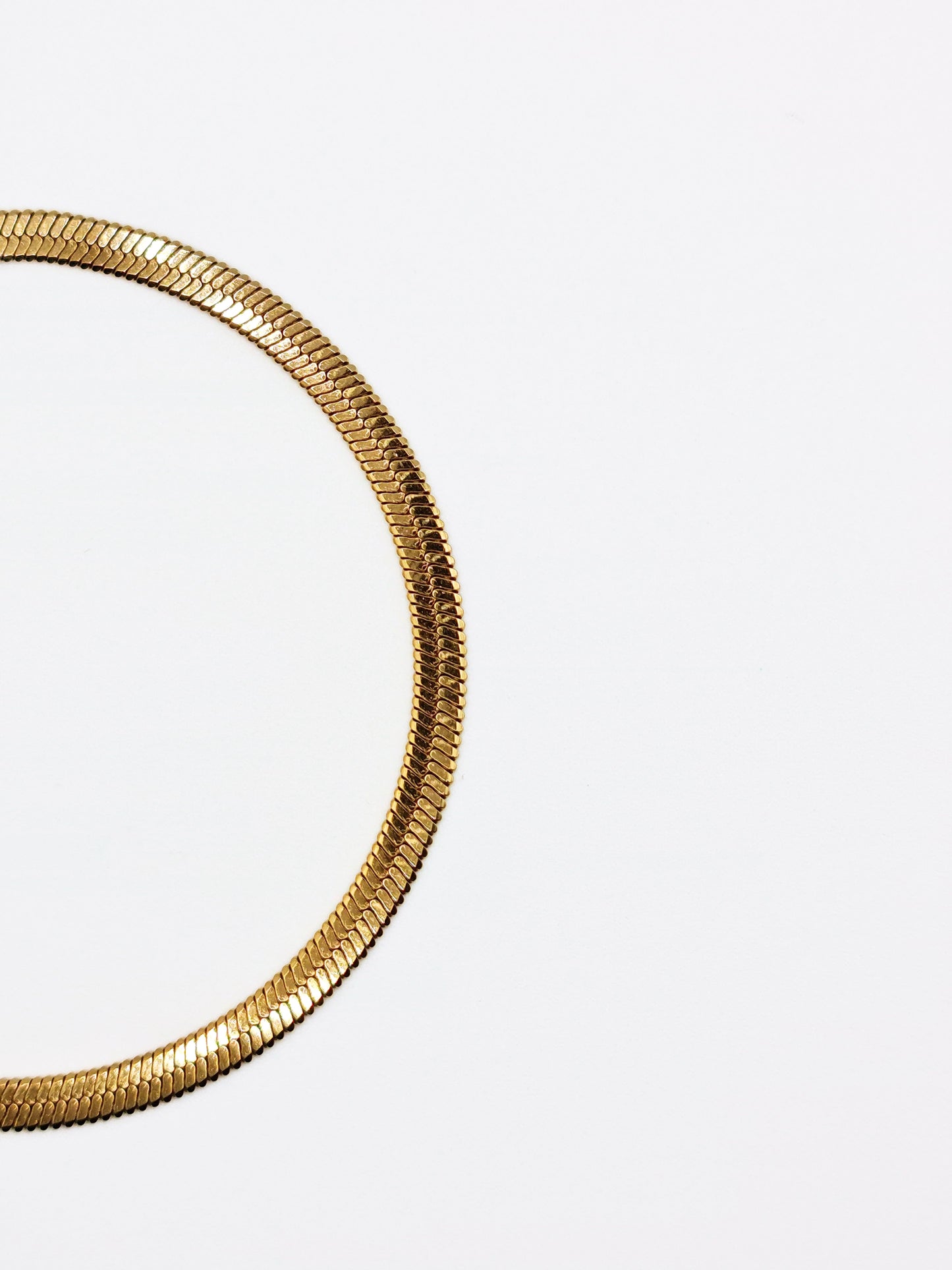 The Mamba 18k Gold Plated Tarnish-Free Snake Chain Bracelet.