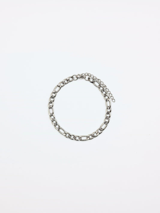 The Felix Silver Finish Tarnish-Free Slim Figaro Chain Bracelet