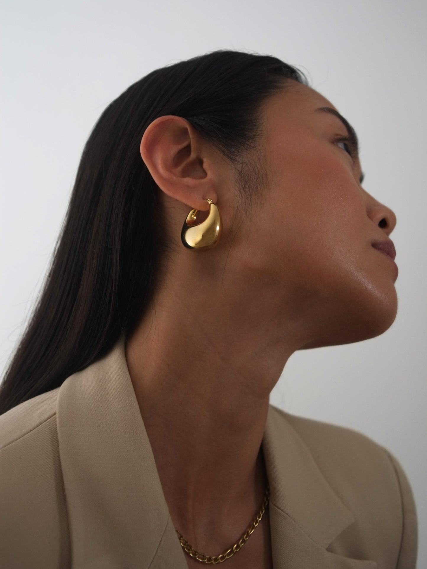 The Mother 18k Gold Plated Tarnish-Free Statement Hoop Earrings