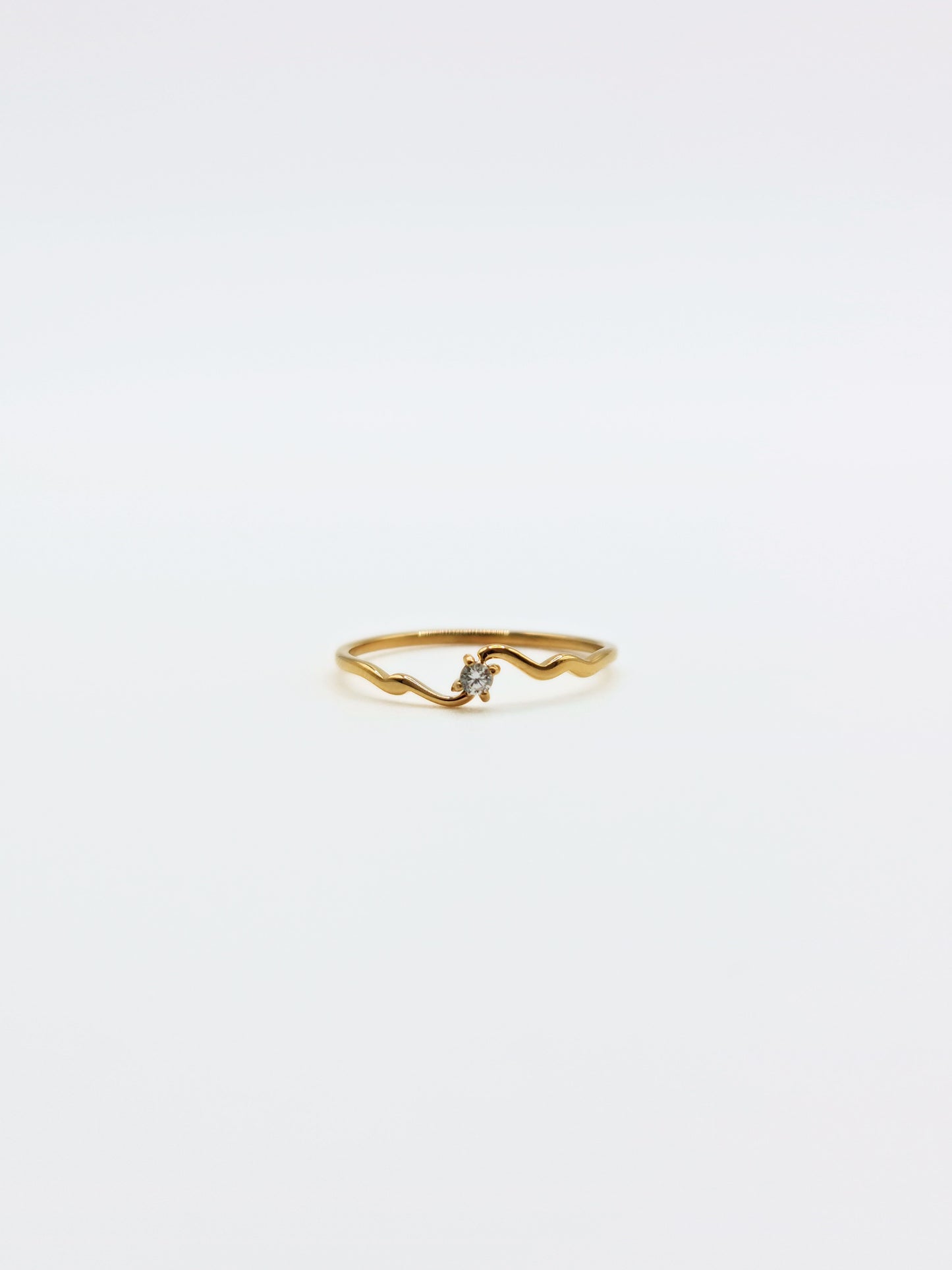 The Avery 18k Gold Plated Tarnish-Free Fine Crystal Layering Ring