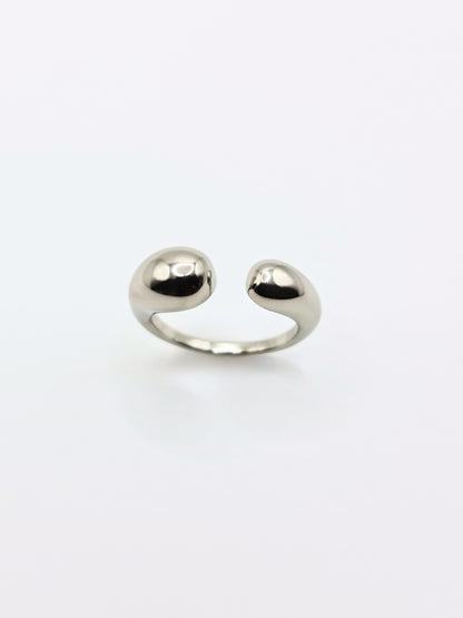 The Trevalgan Silver Finish Tarnish-Free Open Dome Ring