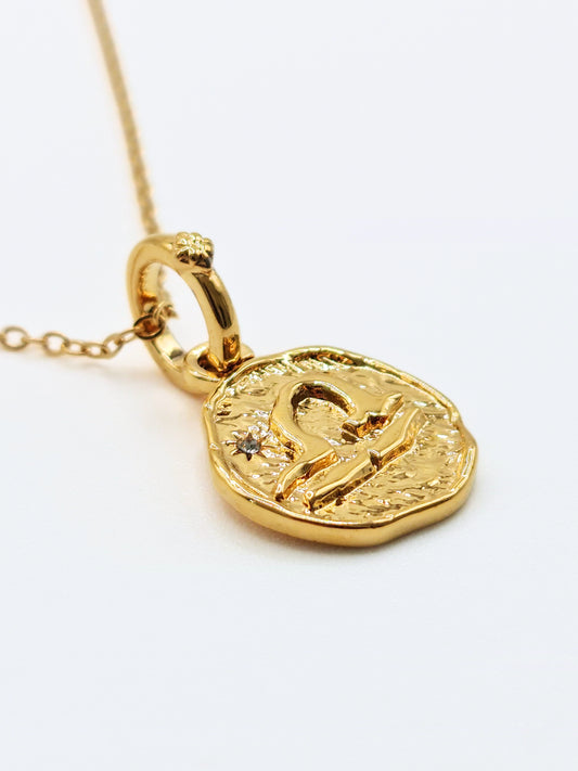 The Talisman Collection Libra 18k Gold Plated Tarnish-Free Zodiac Pendant Necklace