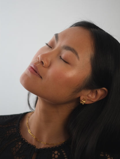 The Triad 18k Gold Plated Tarnish-Free Triple Stud Earrings