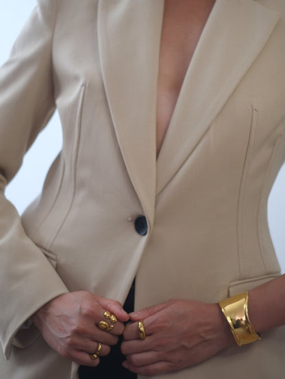 The Oracle 18k Gold Plated Tarnish-Free Dome Ring