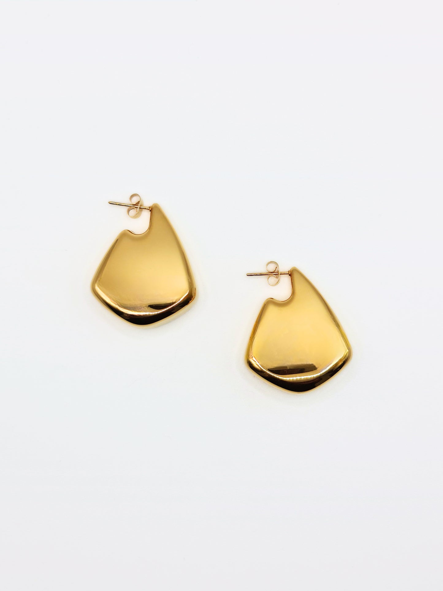 The Torso 18k Gold Plated Tarnish-Free Statement Triangle Hoop Earrings