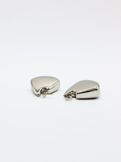 The Torso Silver Finish Tarnish-Free Statement Triangle Hoop Earrings