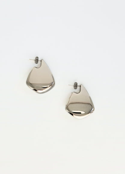 The Torso Silver Finish Tarnish-Free Statement Triangle Hoop Earrings