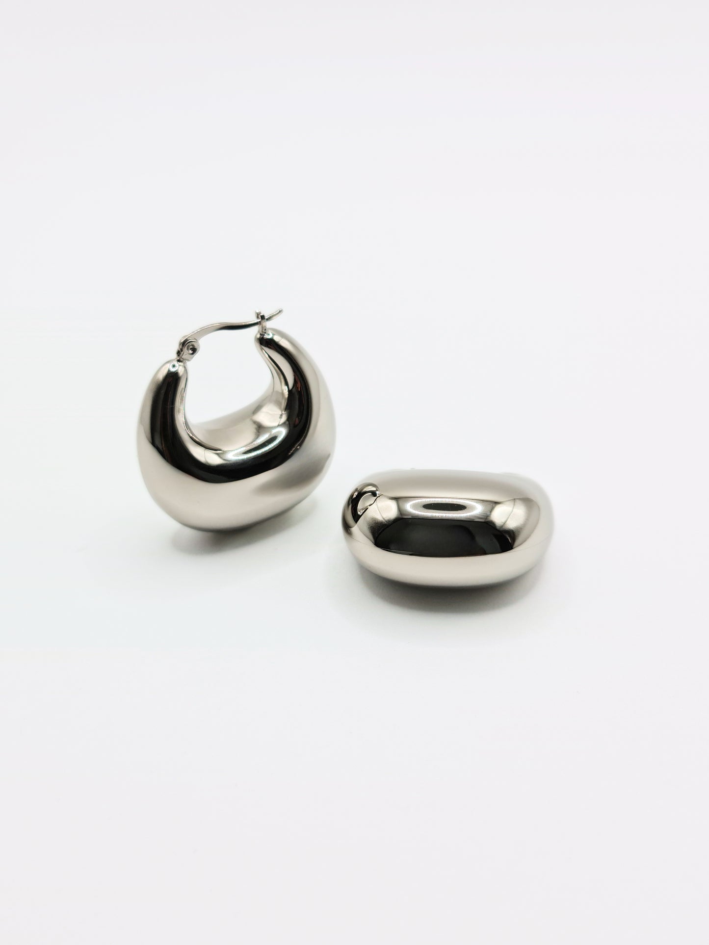 The Mother Silver Finish Tarnish-Free Statement Hoop Earrings