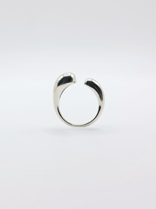 The Trevalgan Silver Finish Tarnish-Free Open Dome Ring