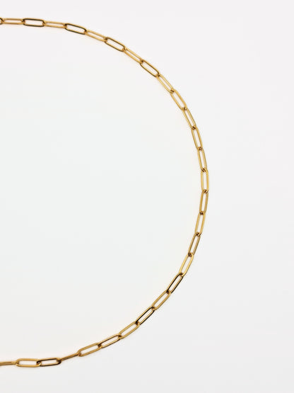The Poppy 18k Gold Plated Tarnish-Free Paperclip Chain Necklace