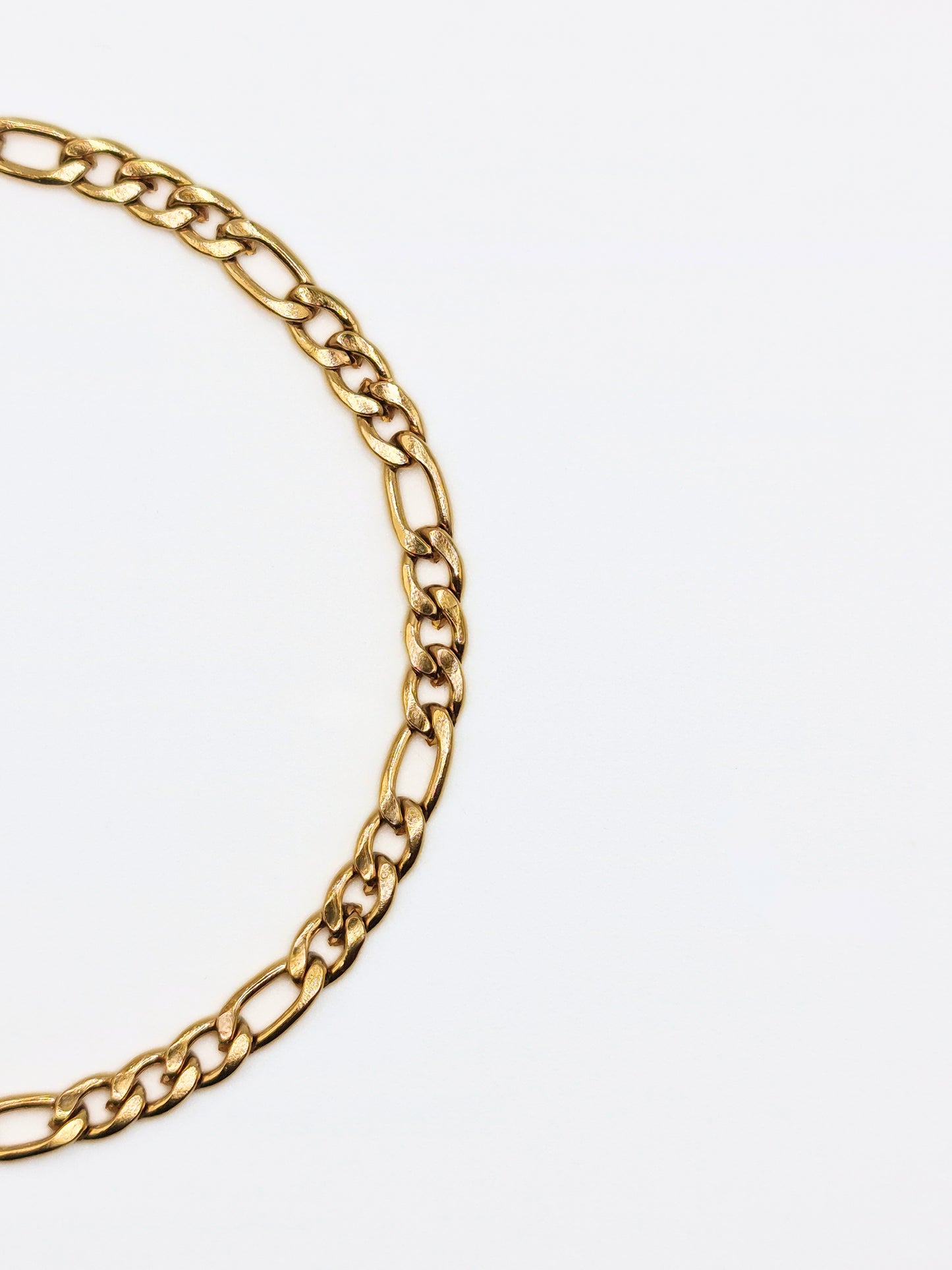 The Felix 18k Gold Plated Tarnish-Free Slim Figaro Chain Bracelet