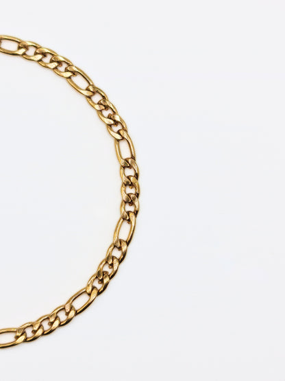 The Felix 18k Gold Plated Tarnish-Free Slim Figaro Chain Bracelet