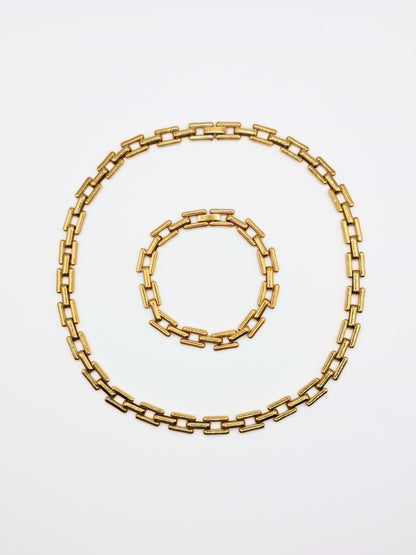 The Spencer 18k Gold Plated Tarnish-Free Square Link Chain Bracelet