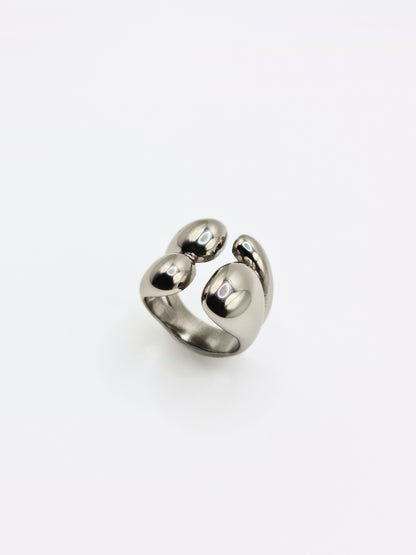 The Claw Silver Finish Stainless Steel Open Band Ring