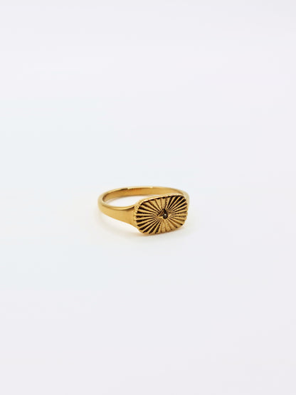 The Talisman Collection 18k Gold Plated Tarnish-Free Crystal Starbeam Ring