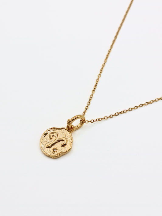 The Talisman Collection Aries 18k Gold Plated Tarnish-Free Zodiac Pendant Necklace