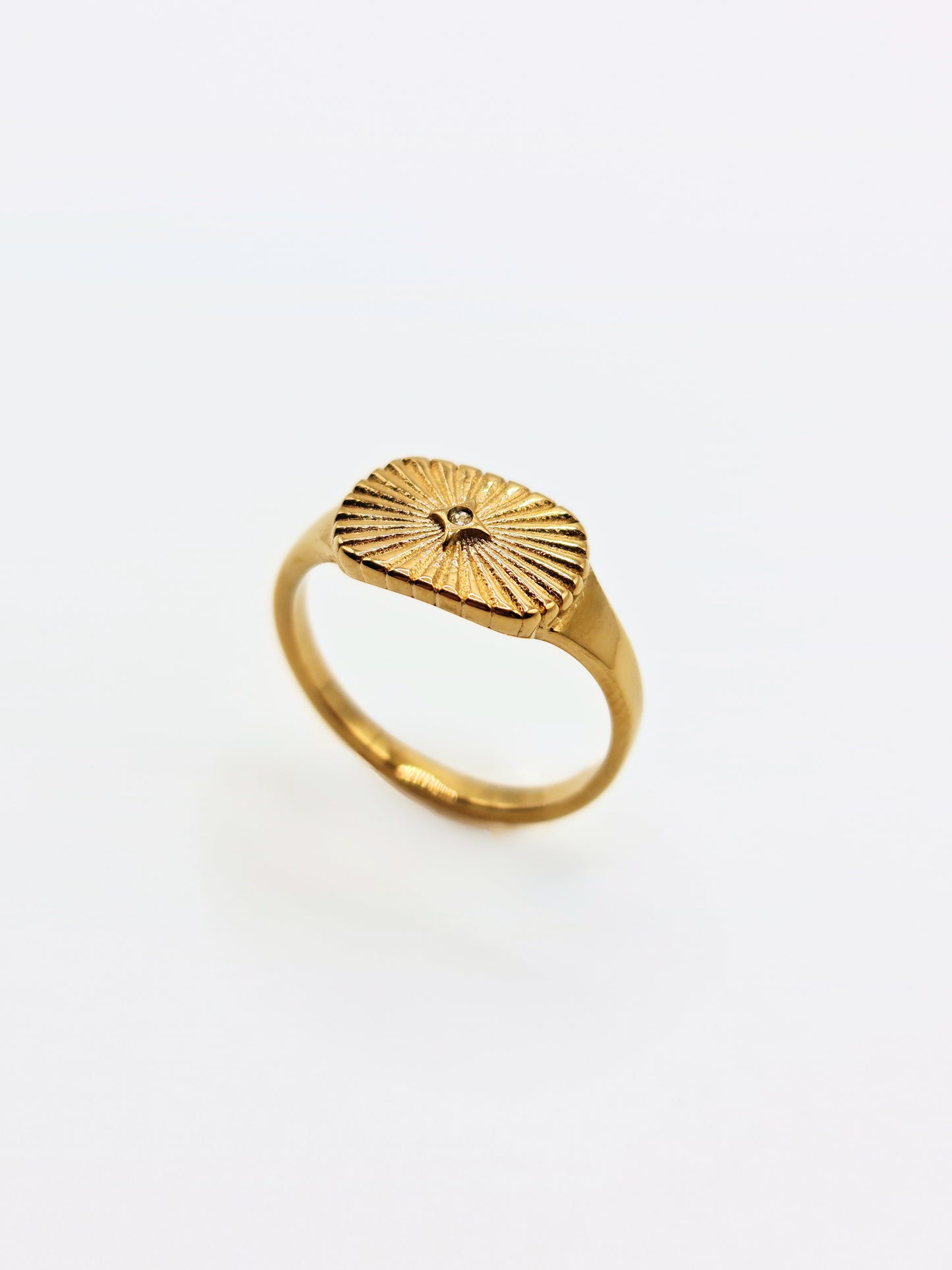 The Talisman Collection 18k Gold Plated Tarnish-Free Crystal Starbeam Ring