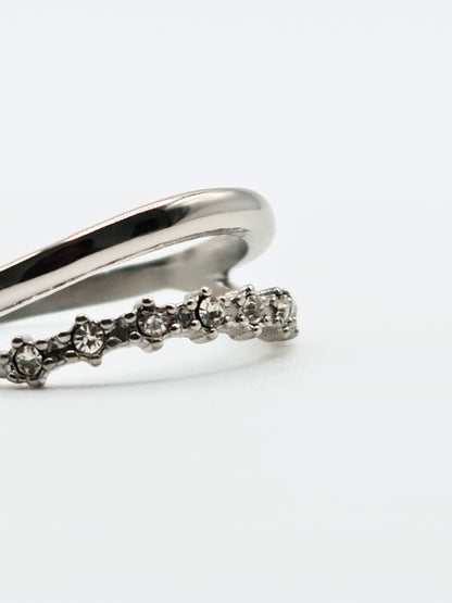 The Celeste Silver Finish Tarnish-Free Constellation Double Stacking Ring.