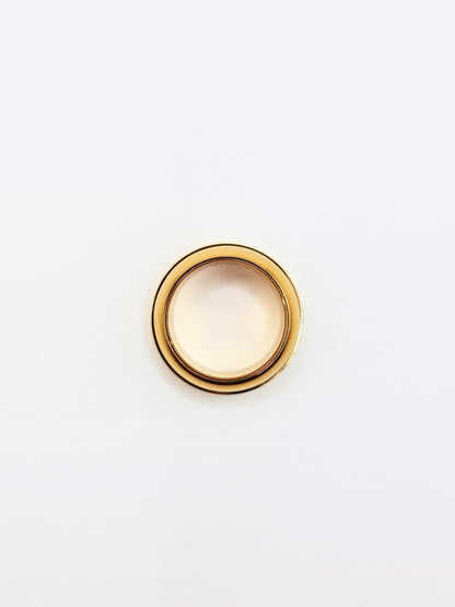 The Intrepid 18k Gold Plated Tarnish-Free Crystal Fidget Spin Ring