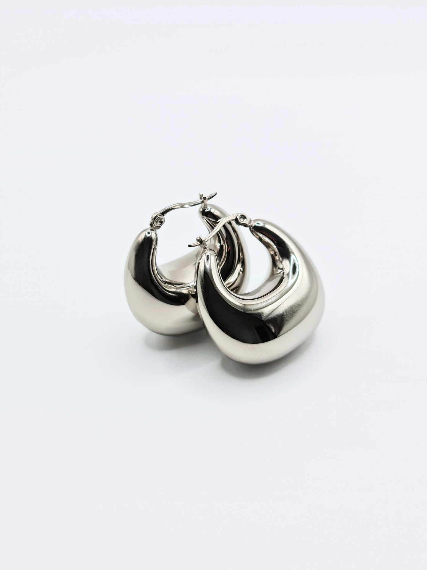 The Mother Silver Finish Tarnish-Free Statement Hoop Earrings