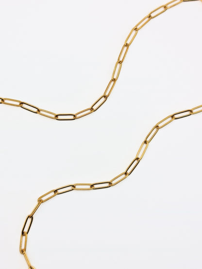 The Poppy 18k Gold Plated Tarnish-Free Paperclip Chain Necklace