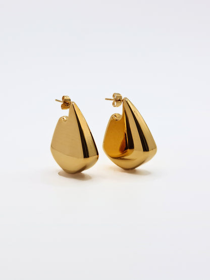 The Torso 18k Gold Plated Tarnish-Free Statement Triangle Hoop Earrings