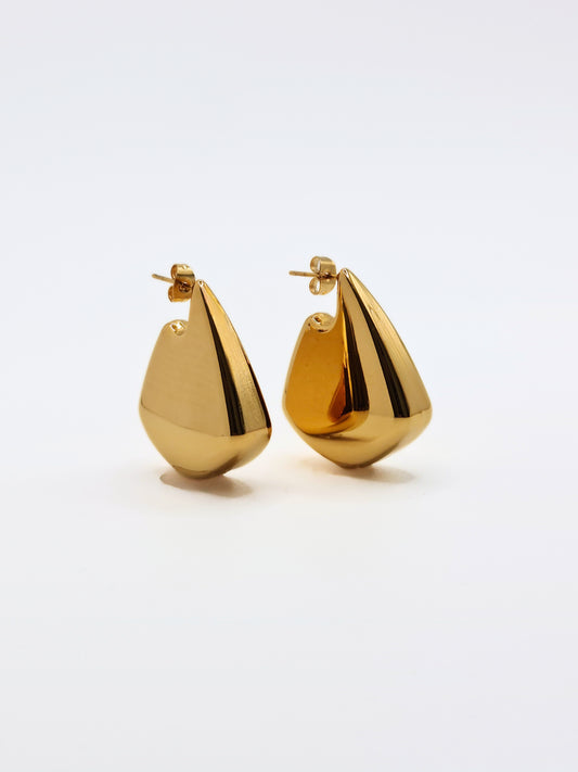 The Torso 18k Gold Plated Tarnish-Free Statement Triangle Hoop Earrings