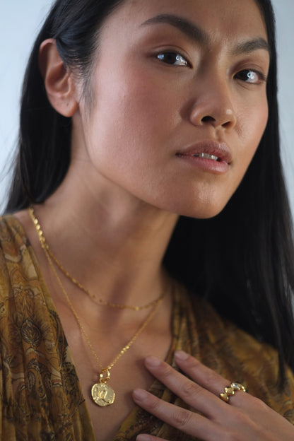 The Talisman Collection Aquarius 18k Gold Plated Tarnish-Free Zodiac Pendant Necklace