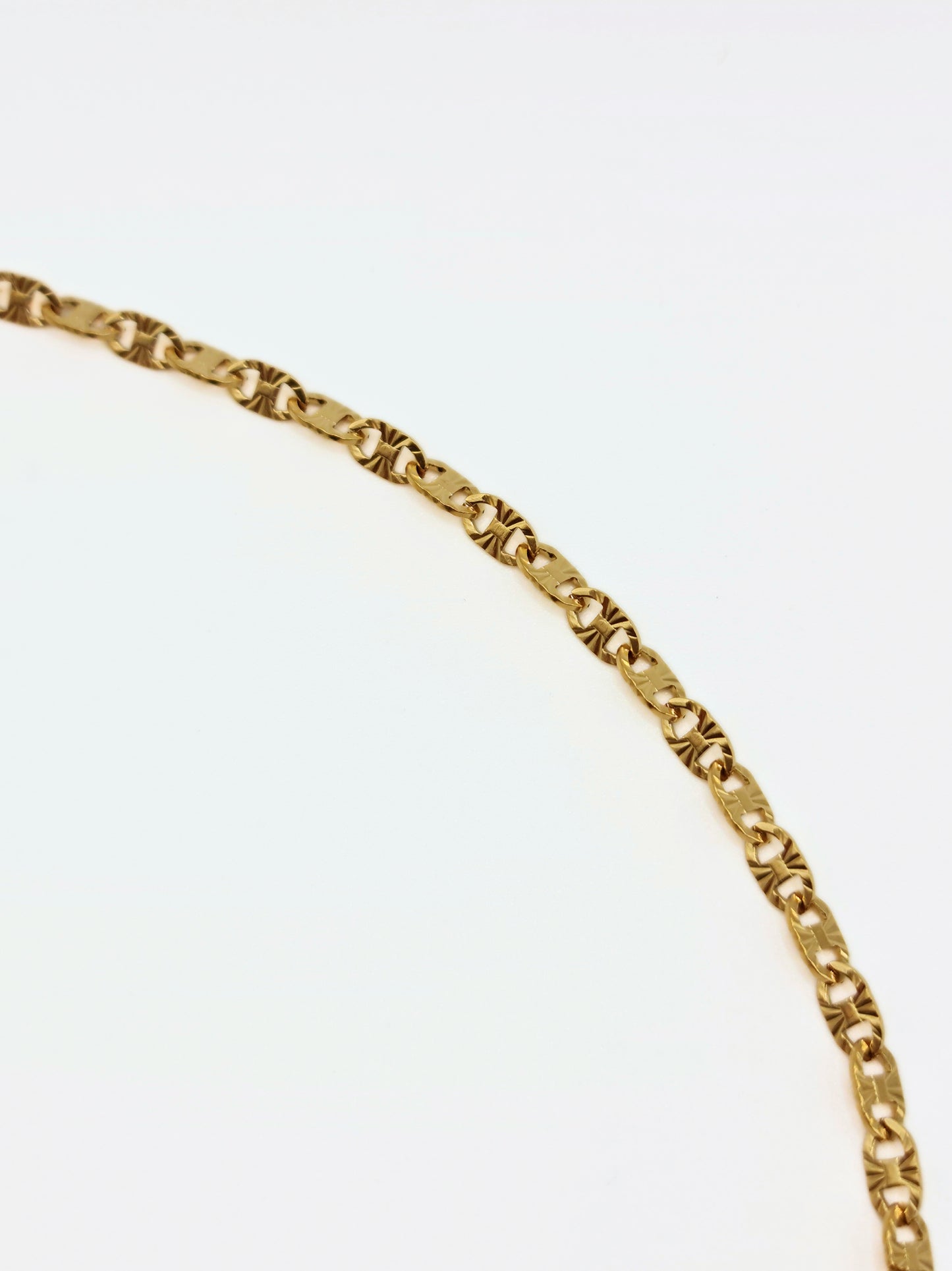 The Farah 18k Gold Plated Tarnish Free Delicate Textured Chain Necklace.