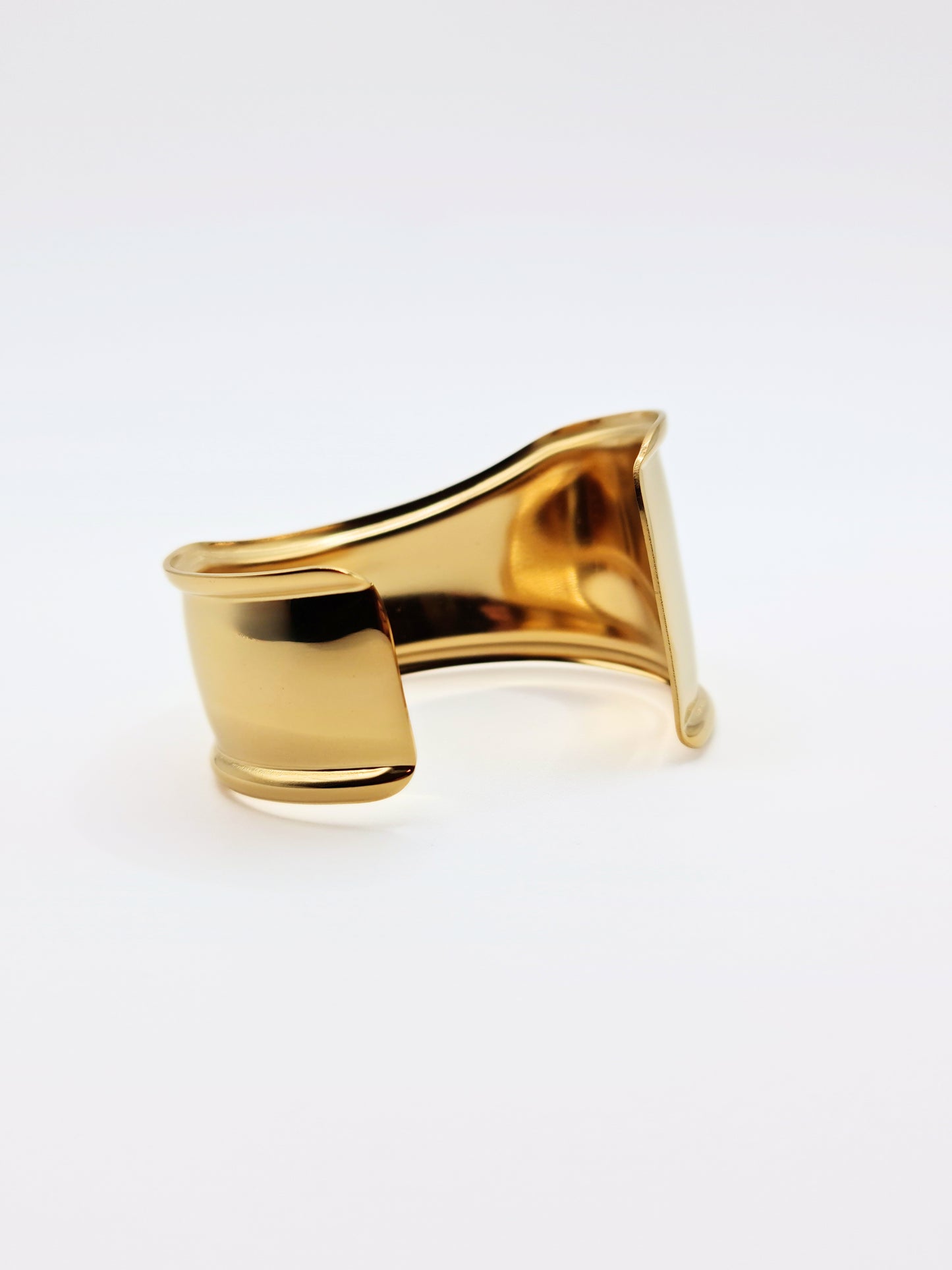 The Delphi 18k Gold Plated Stainless Steel Abstract Cuff Bracelet