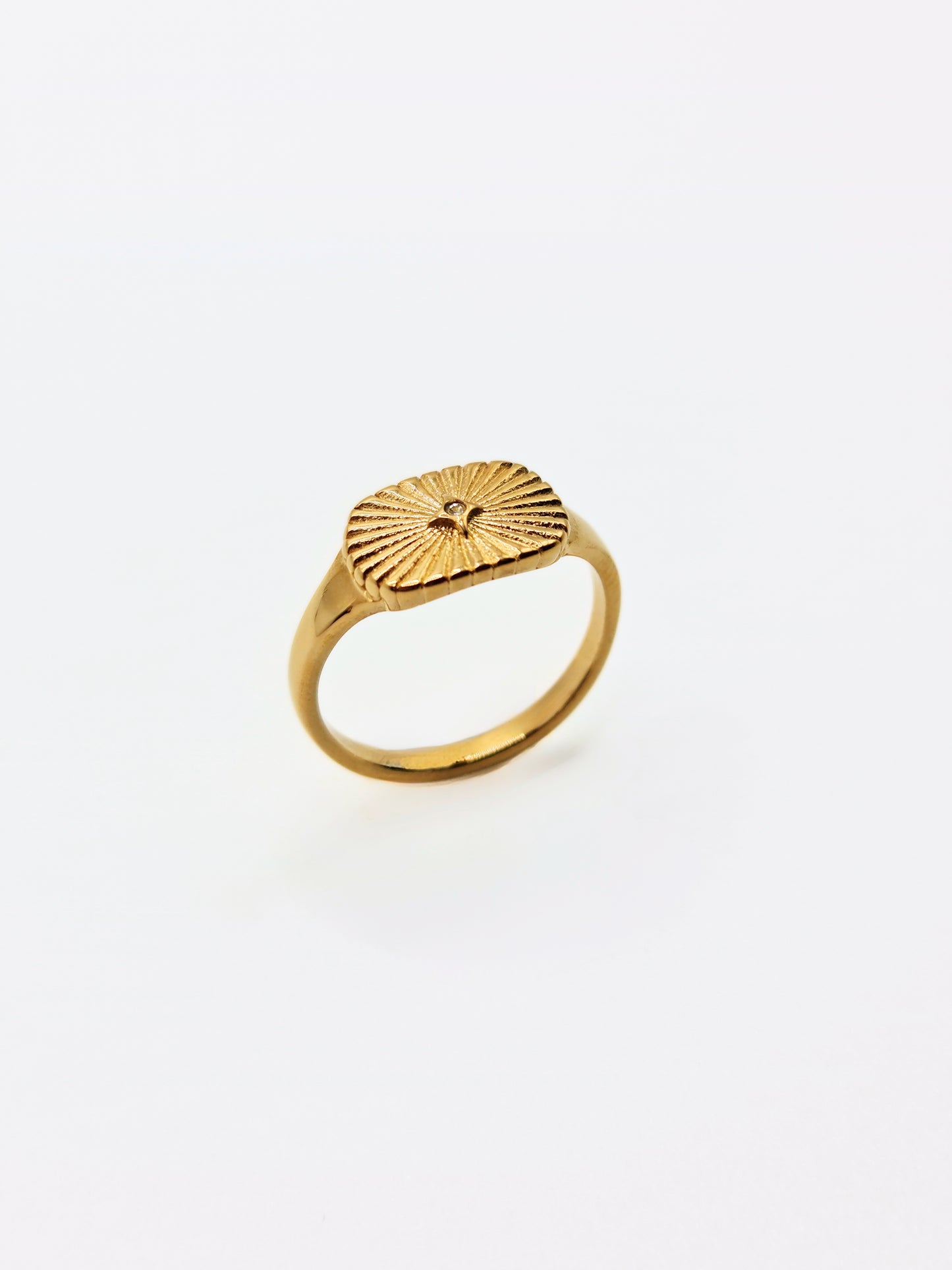 The Talisman Collection 18k Gold Plated Tarnish-Free Crystal Starbeam Ring