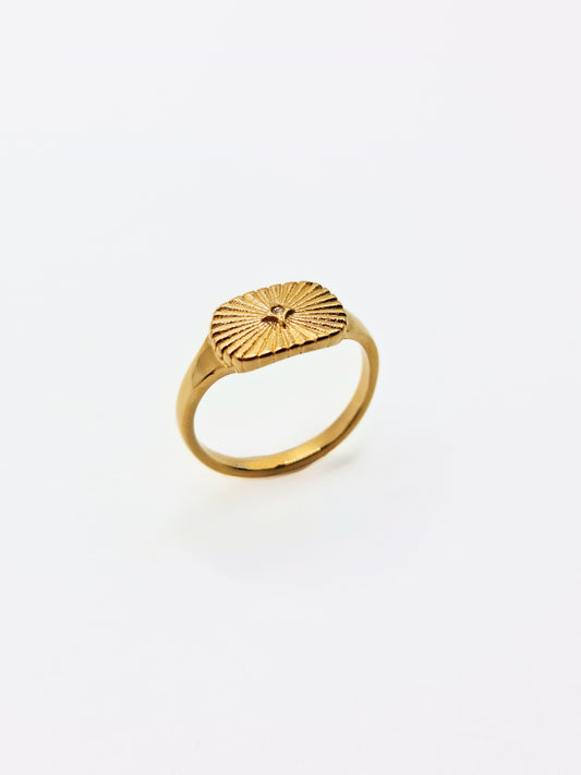 The Talisman Collection 18k Gold Plated Tarnish-Free Crystal Starbeam Ring