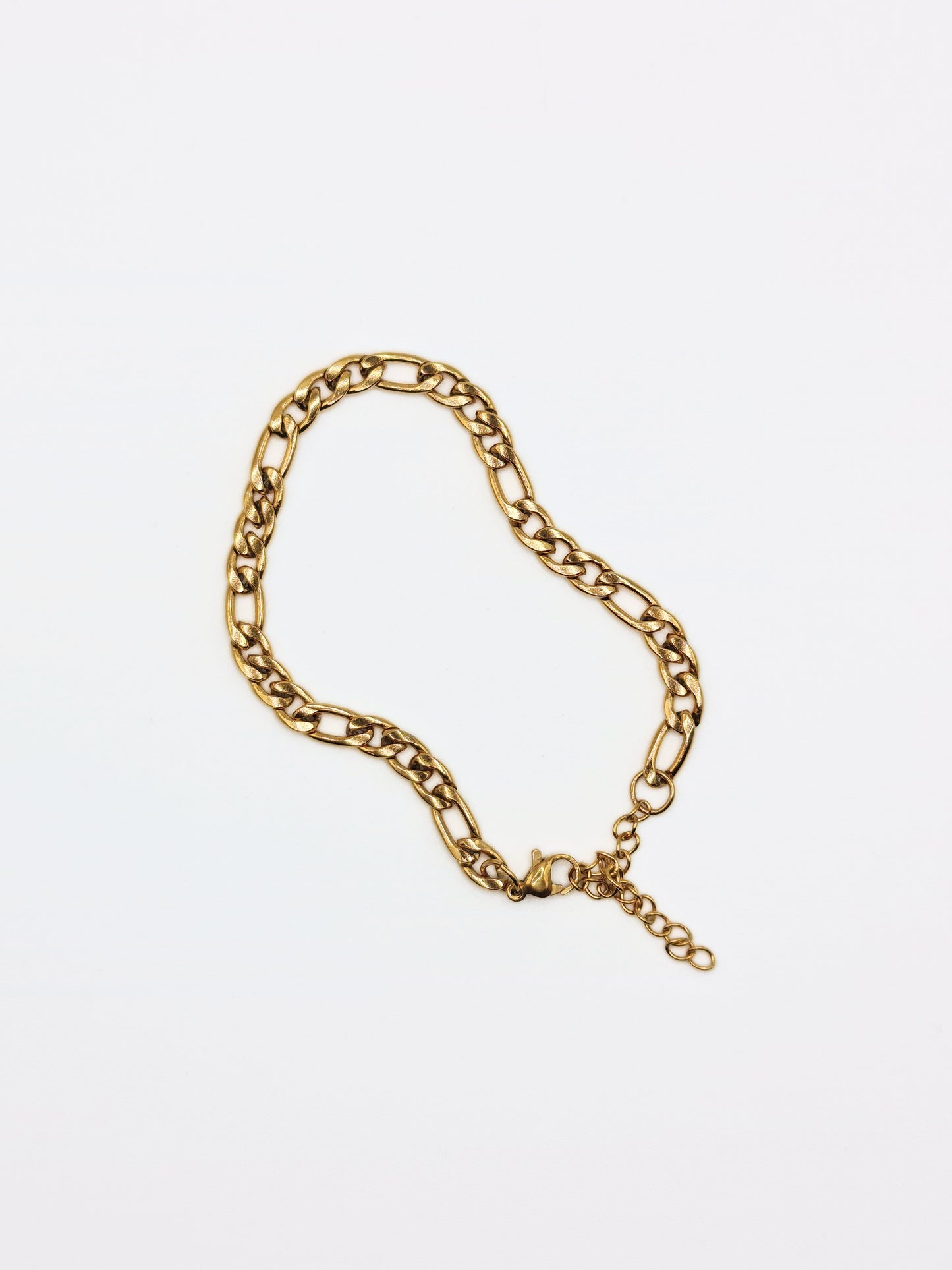 The Felix 18k Gold Plated Tarnish-Free Slim Figaro Chain Bracelet