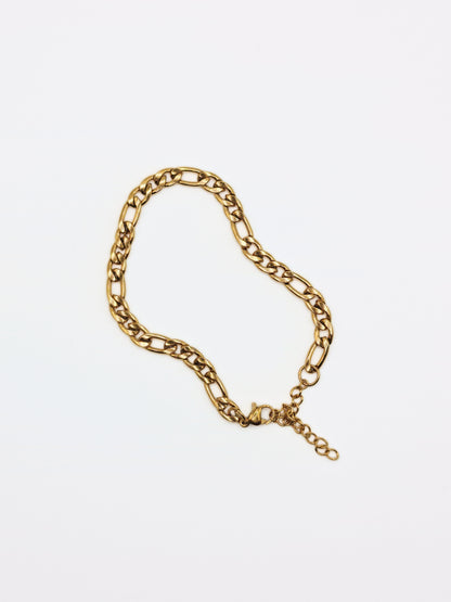 The Felix 18k Gold Plated Tarnish-Free Slim Figaro Chain Bracelet
