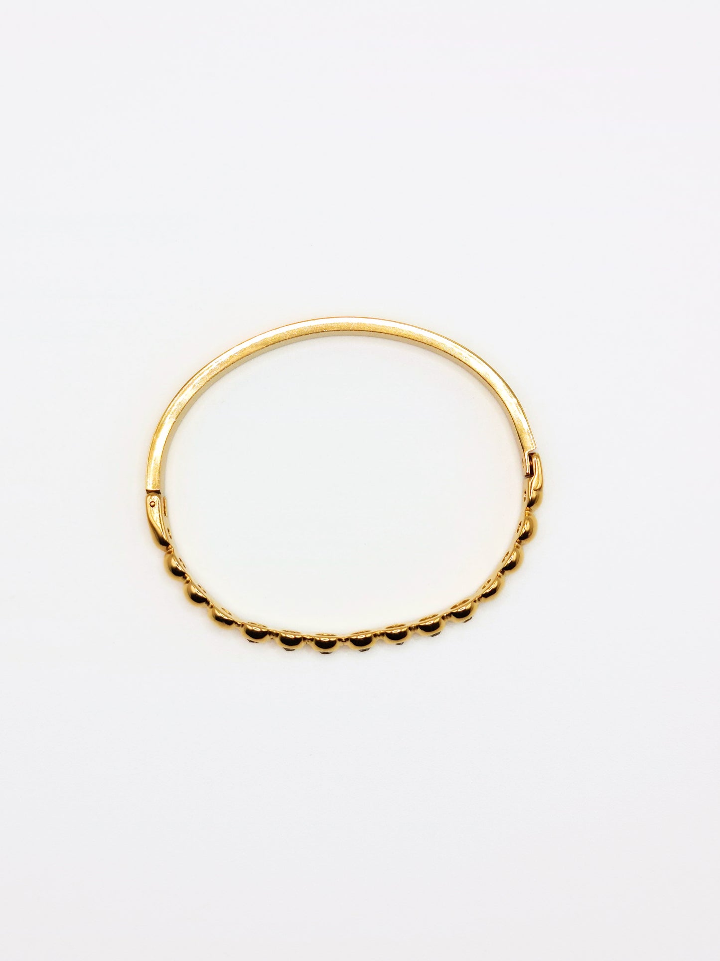 The Talisman Collection 18k Gold Plated Tarnish-Free Beaded Crystal  Bangle Bracelet