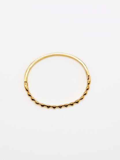 The Talisman Collection 18k Gold Plated Tarnish-Free Beaded Crystal  Bangle Bracelet