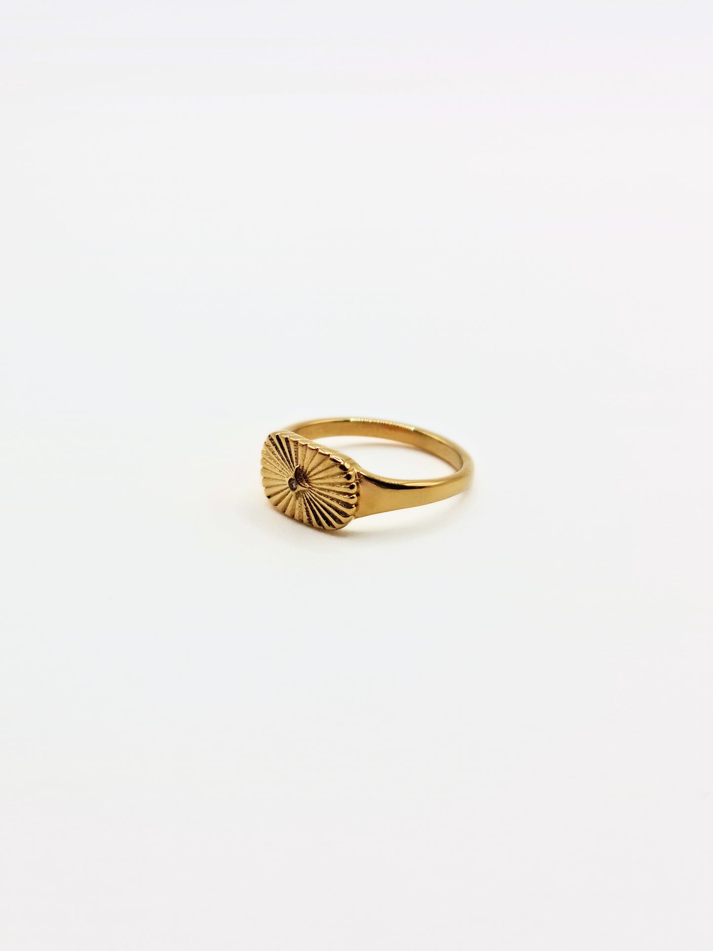 The Talisman Collection 18k Gold Plated Tarnish-Free Crystal Starbeam Ring