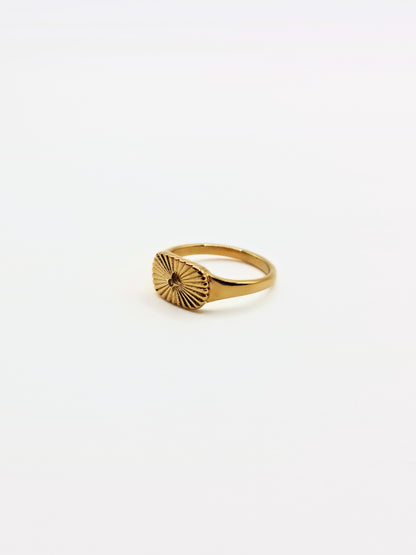 The Talisman Collection 18k Gold Plated Tarnish-Free Crystal Starbeam Ring