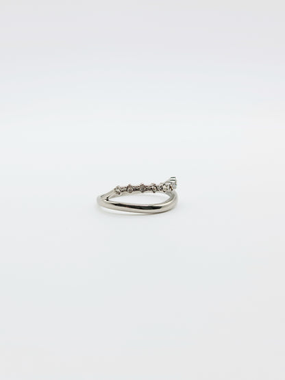 The Celeste Silver Finish Tarnish-Free Constellation Double Stacking Ring.