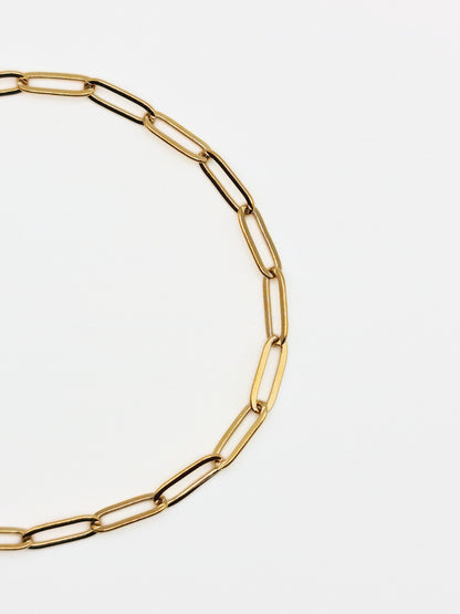 The Poppy 18k Gold Plated Tarnish-Free Paperclip Chain Bracelet