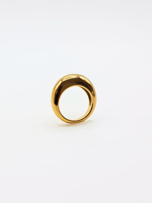The Oracle 18k Gold Plated Tarnish-Free Dome Ring