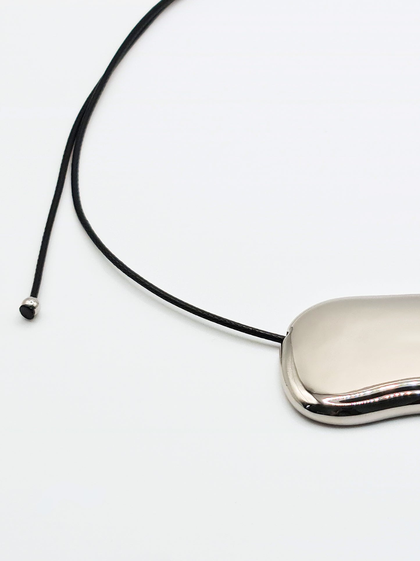 The Hepworth Silver Finish Tarnish-Free Metal Plate Rope Tie Necklace