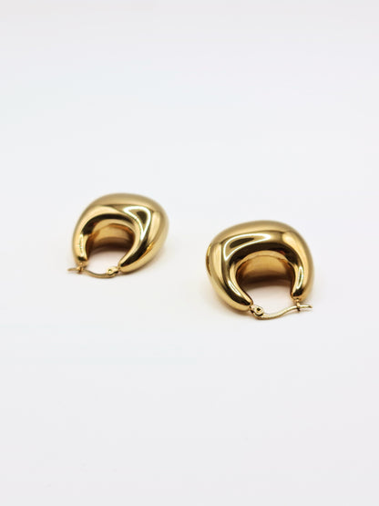 The Mother 18k Gold Plated Tarnish-Free Statement Hoop Earrings